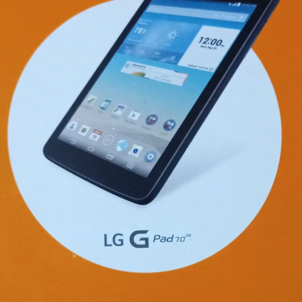 An LG G Pad 7.0 pad never used box opened from AT&T